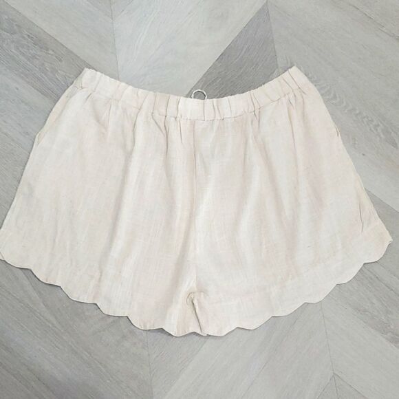 Umgee Woman's Scalloped Bottom Linen Blend Shorts,  NWT,  Size 2Xl - Picture 5 of 5